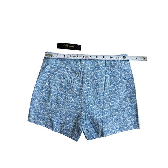 LAUREN GOLD Blue White Patterned Shorts Size 00 NEW NWT - Picture 11 of 11